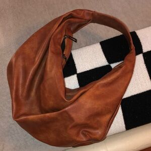 Stylish Brown Leather Hobo Bag